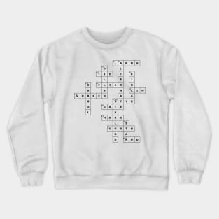(1958SG) Crossword pattern with words from a 1958 science fiction book by a well known female author. Crewneck Sweatshirt